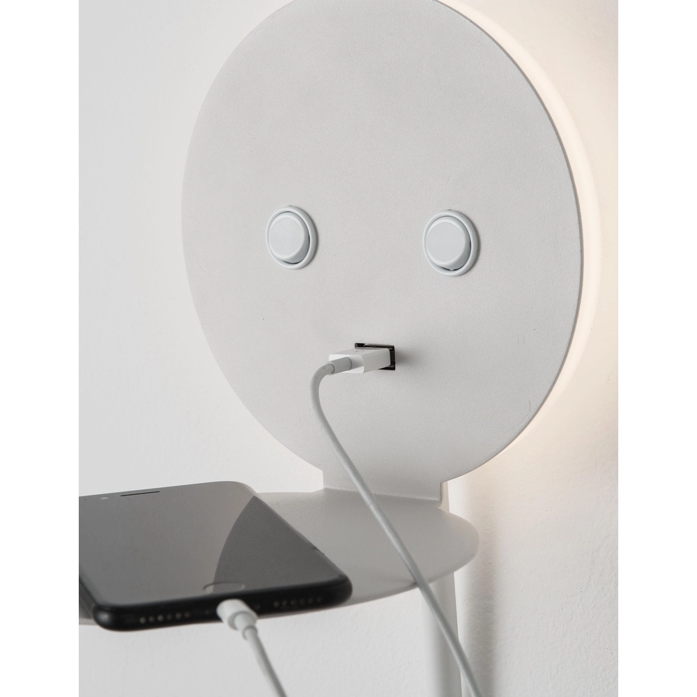 Lampe de chevet Eclip Blanc avec USB Lyora 5212017423689