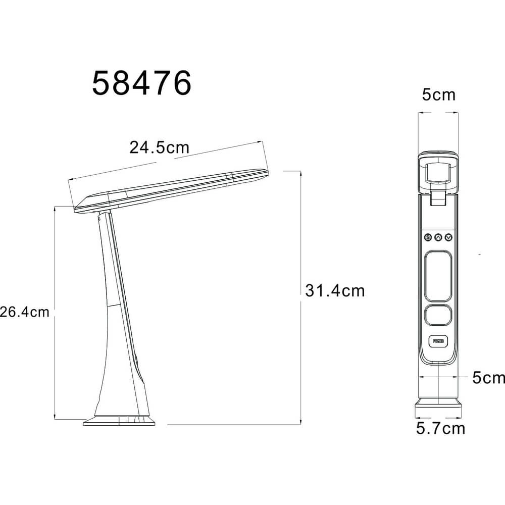 Lampe de bureau Averie en bois avec horloge Globo 9007371471720