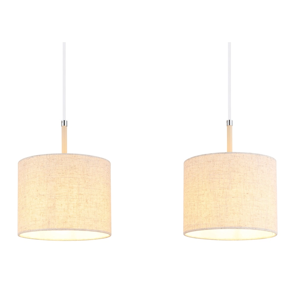 Suspension 3 lumières Deleon brun sable droit Globo 9007371578900