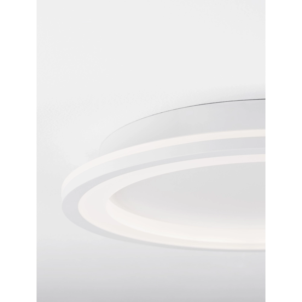 Plafonnier élégant Oggy blanc Ø 37cm Lyora 5212017432087