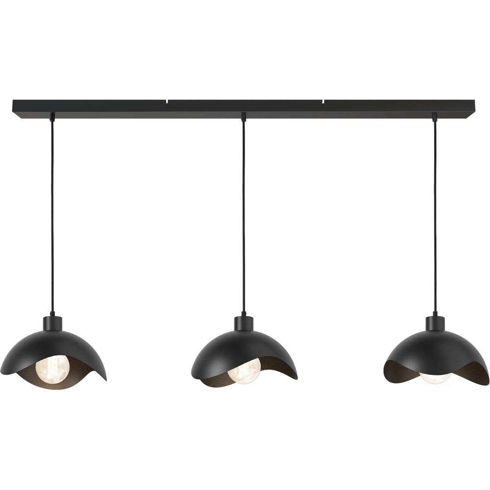Lampe suspendue de bureau Volta 3x Ø30cm - noir