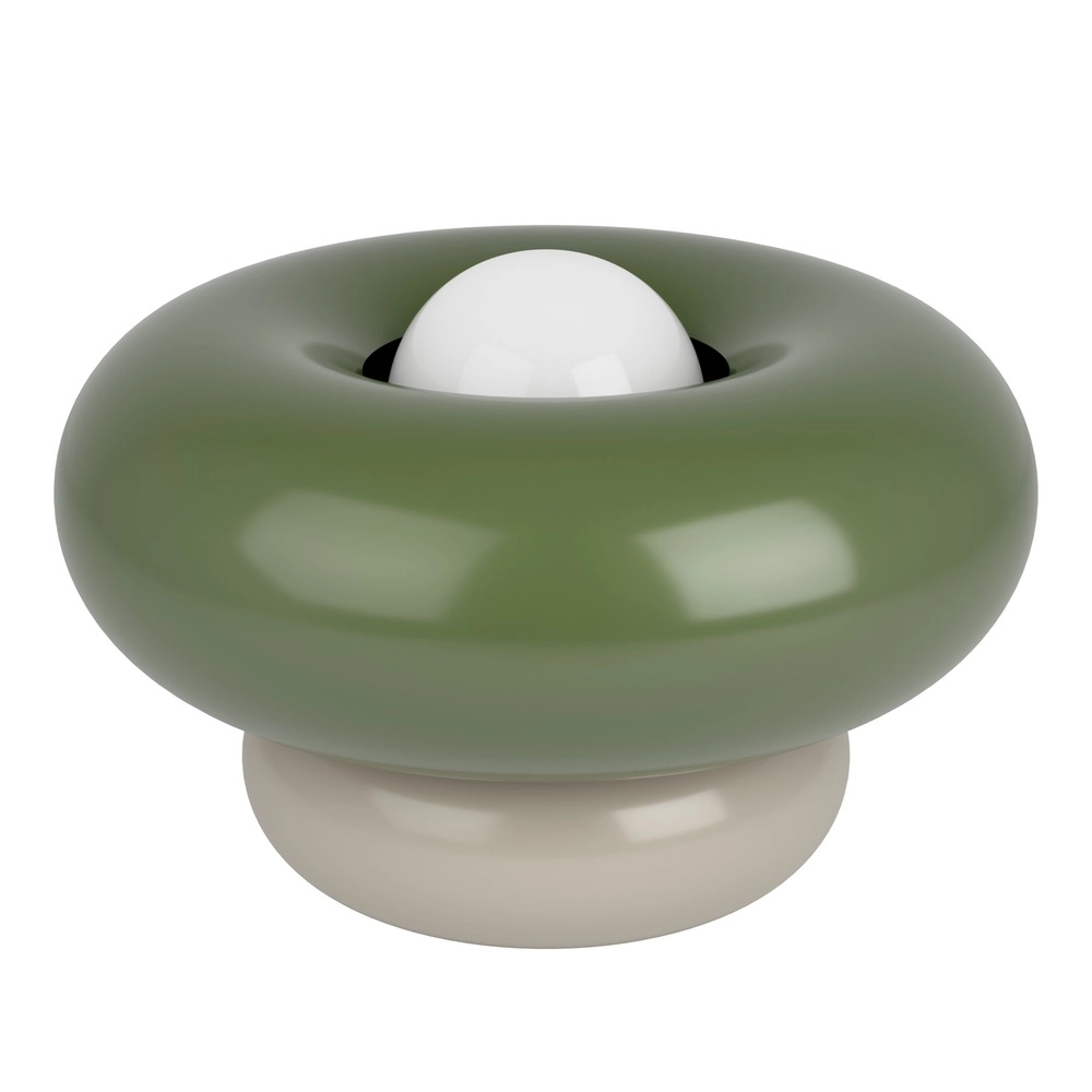 Lampe de table de conception Torchiarolo brun sable avec du vert Eglo 9008606405503
