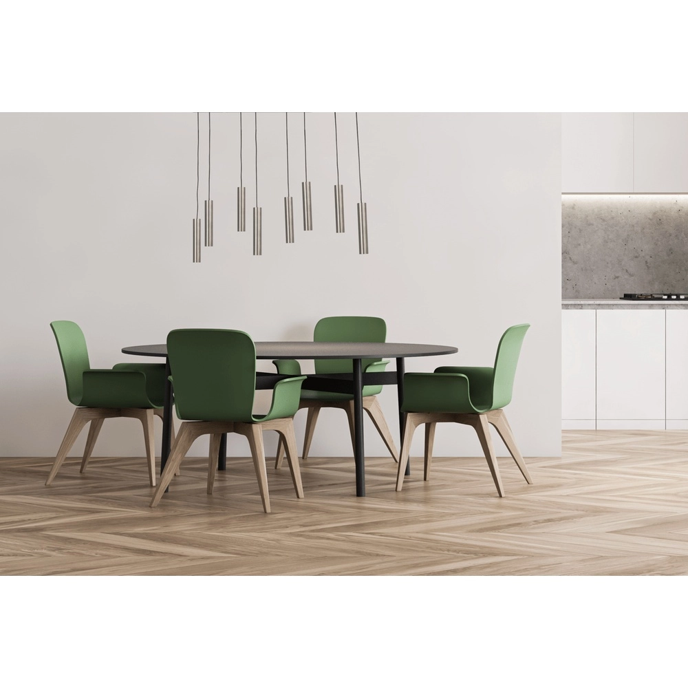 Lampe pendante de salle à manger Run 8 pendentifs en nickel mat Masterlight 8718121215808