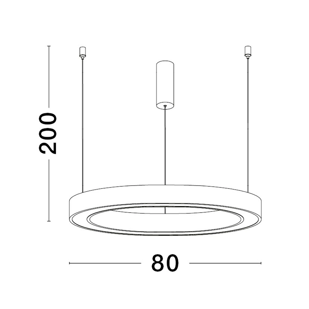 Suspension design Sting blanc Ø 80cm Lyora 5212017437402