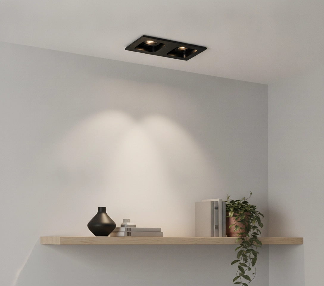 Spot lumineux Moggio noir