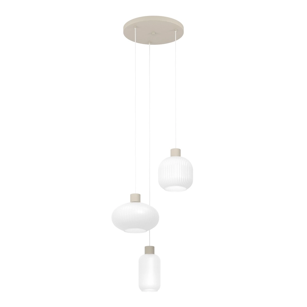 Lampe pendante de conception Dasmina brun sable avec 3 lumières blanches Eglo 9008606406357