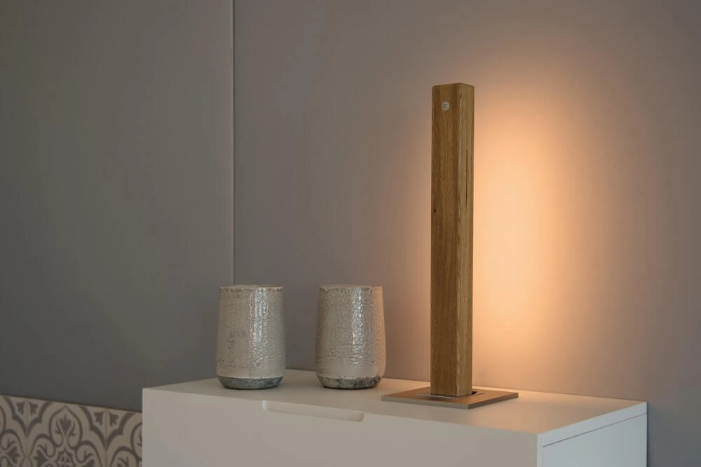 Lampe de table LED Leonora 51 cm - chêne huilé HerzBlut 4021273026326