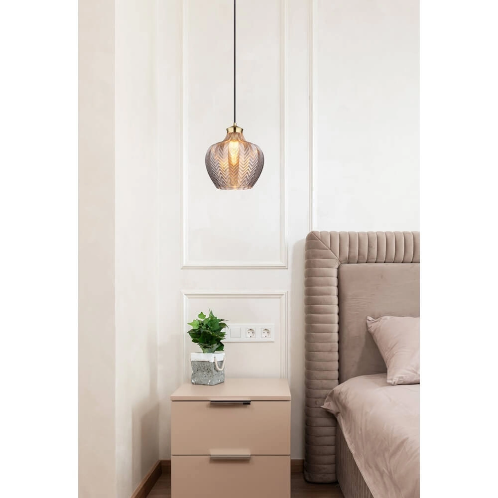 Suspension Jessica avec verre coloré Ø 26cm Globo 9007371481118