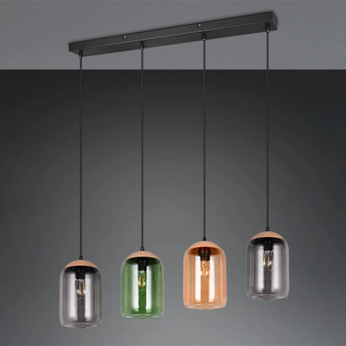 Lampe de table à manger en verre Cork 4 lumières Trio 4017807622997