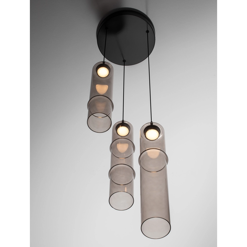 Suspension unique Sano Verre fumé à 3 lumières Lyora 5212017474032