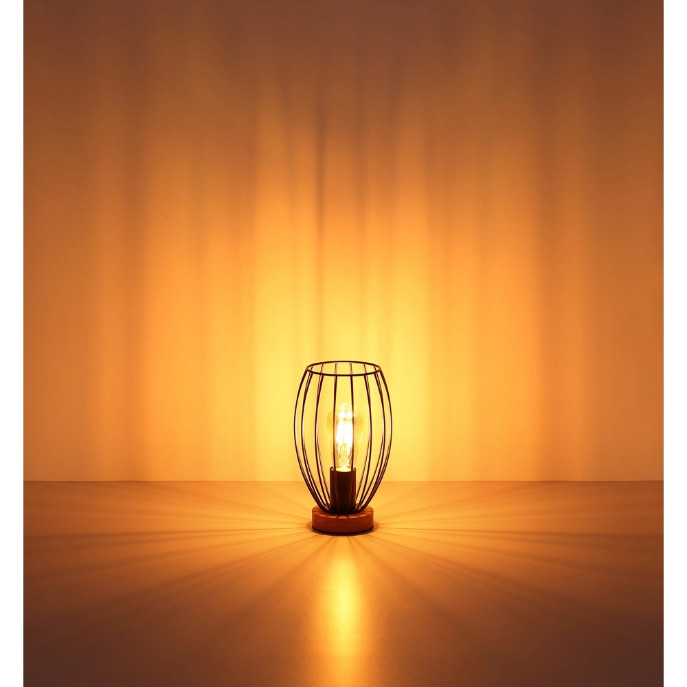 Lampe de table Berti Bois avec du noir Globo 9007371583324