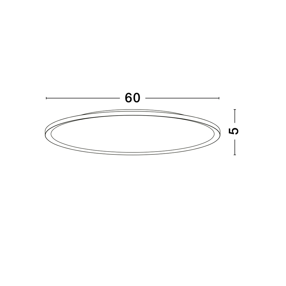 Plafonnier Aoton blanc Ø 60cm Lyora 5212017448729