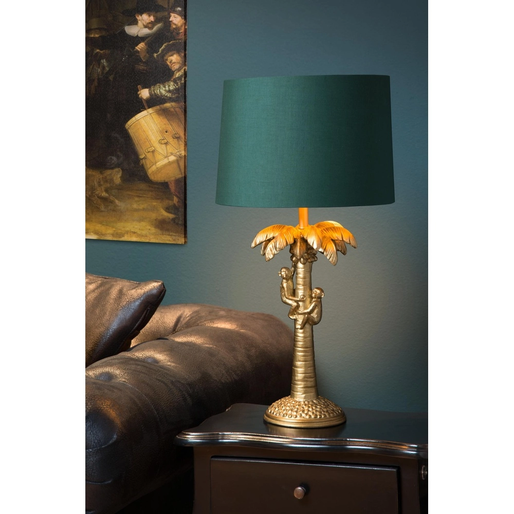 Lampe de table Extravaganza Coconut Or avec un chapeau vert Lucide 5411212105240