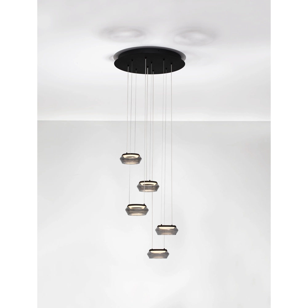 Suspension élégante Jailyn rond 5 lumières Lyora 5212017468406