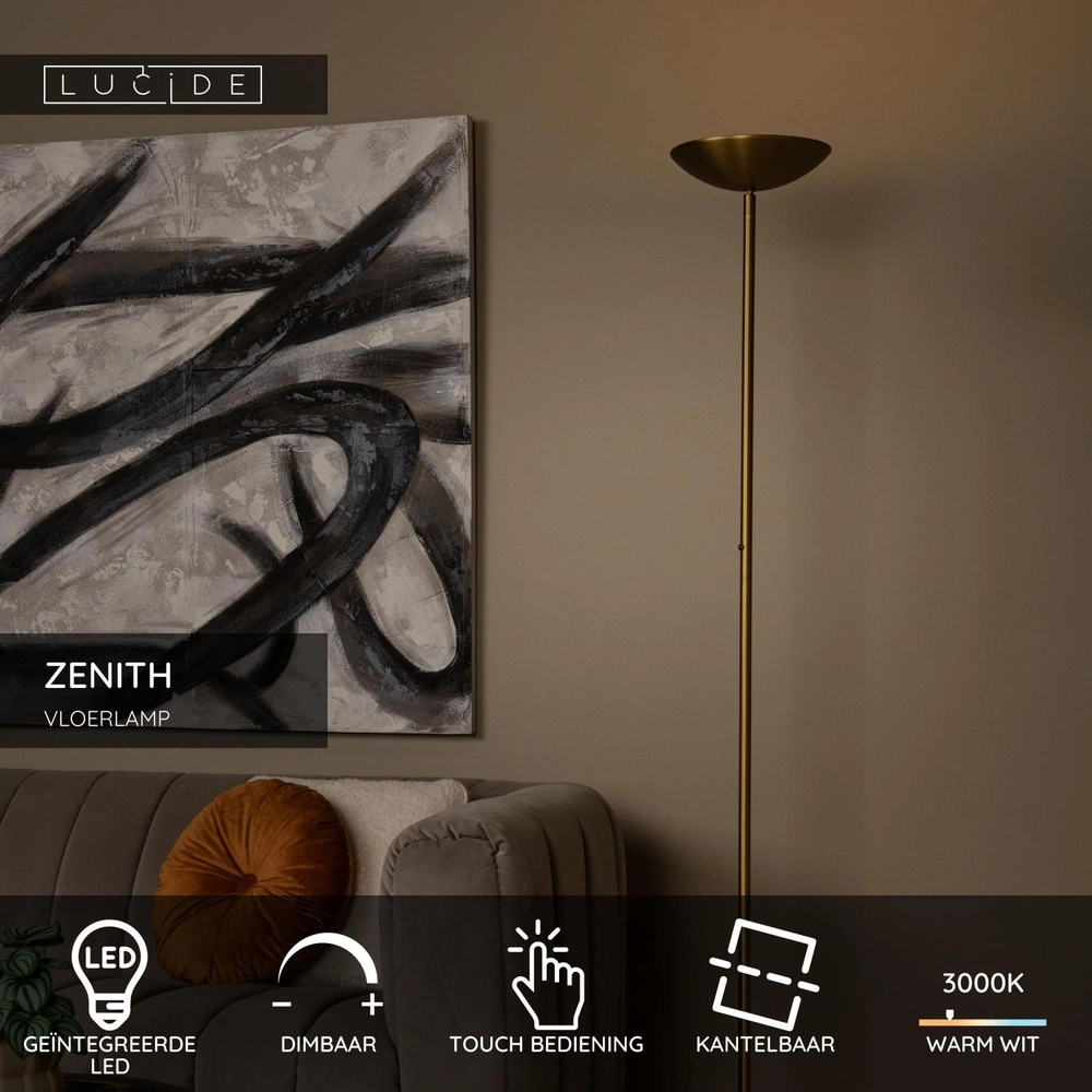Lampadaire de conception Zenith Or Lucide 5411212194053