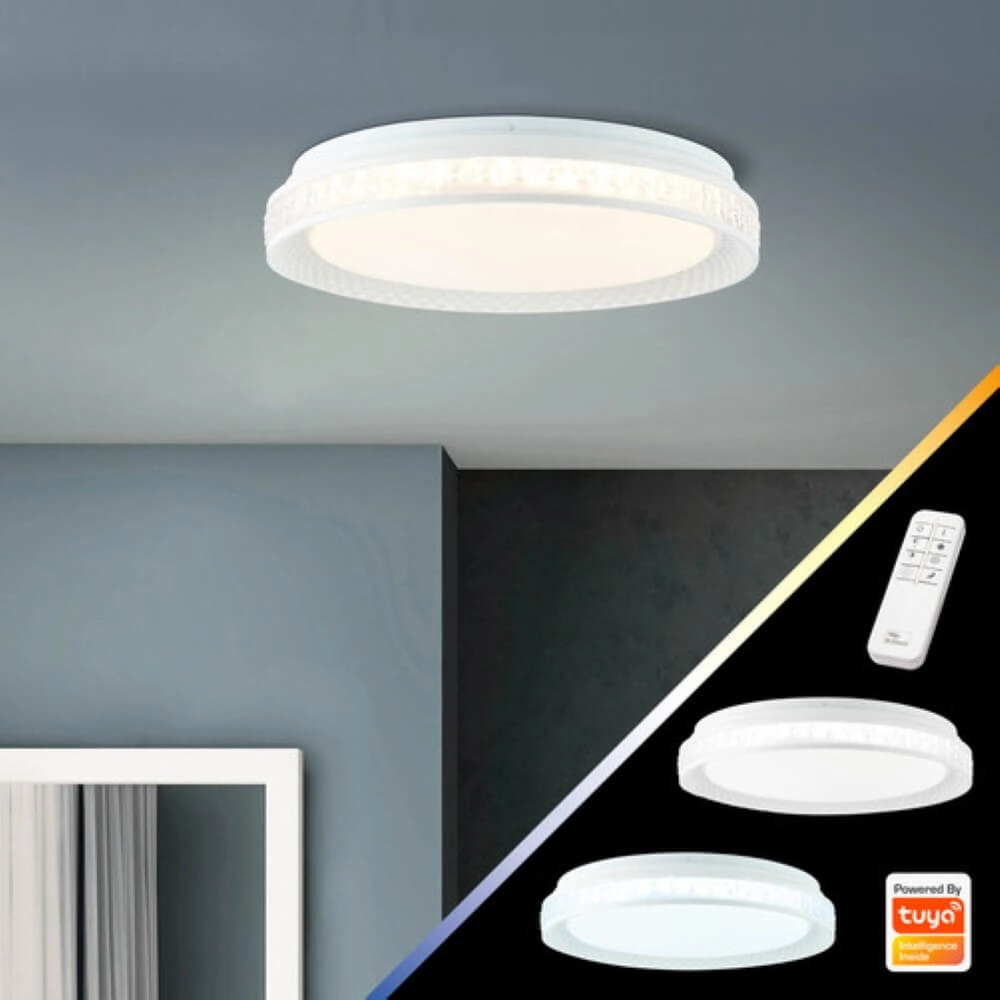 Plafonnier Burlie dimmable avec Tuya Brilliant 4004353379932