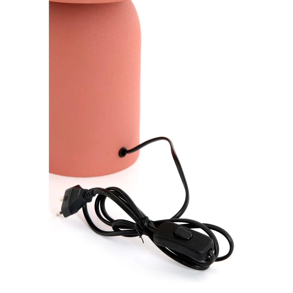 Lampe de table champignon Tolima Rose corail - Ø 31cm Light & Living 8717807807856