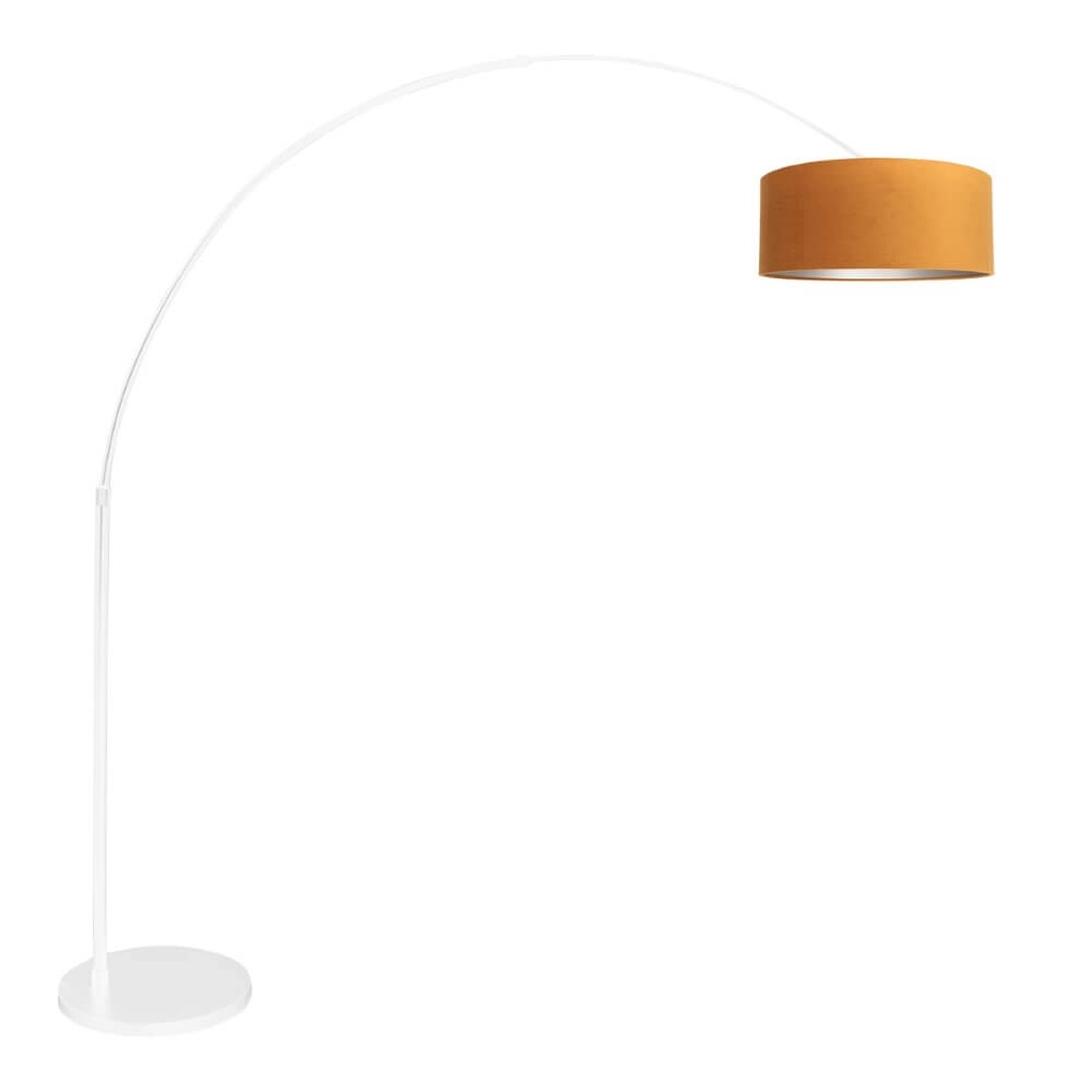 Lampe à arc moderne Sparkled avec abat-jour en velours Lampe à arc moderne Sparkled avec abat-jour en velours