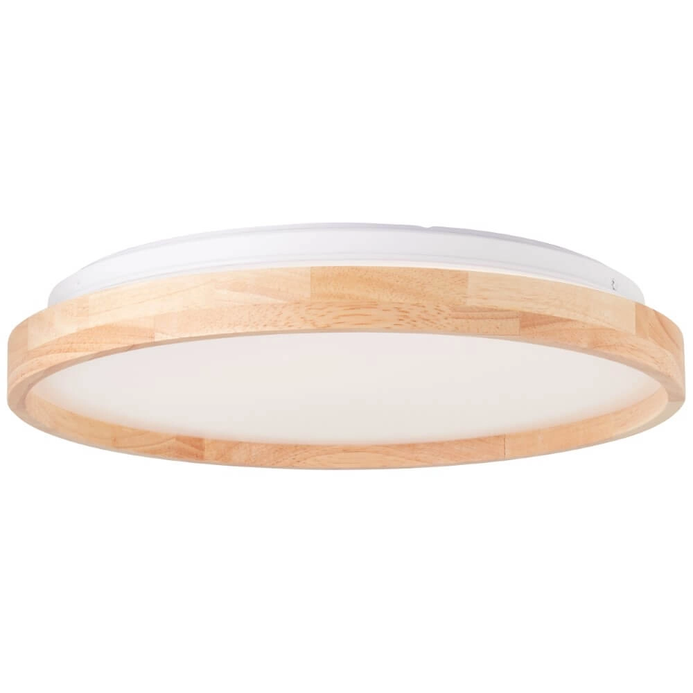 Plafonnier Alson Ø 39,5cm blanc avec bois Brilliant 4004353411335