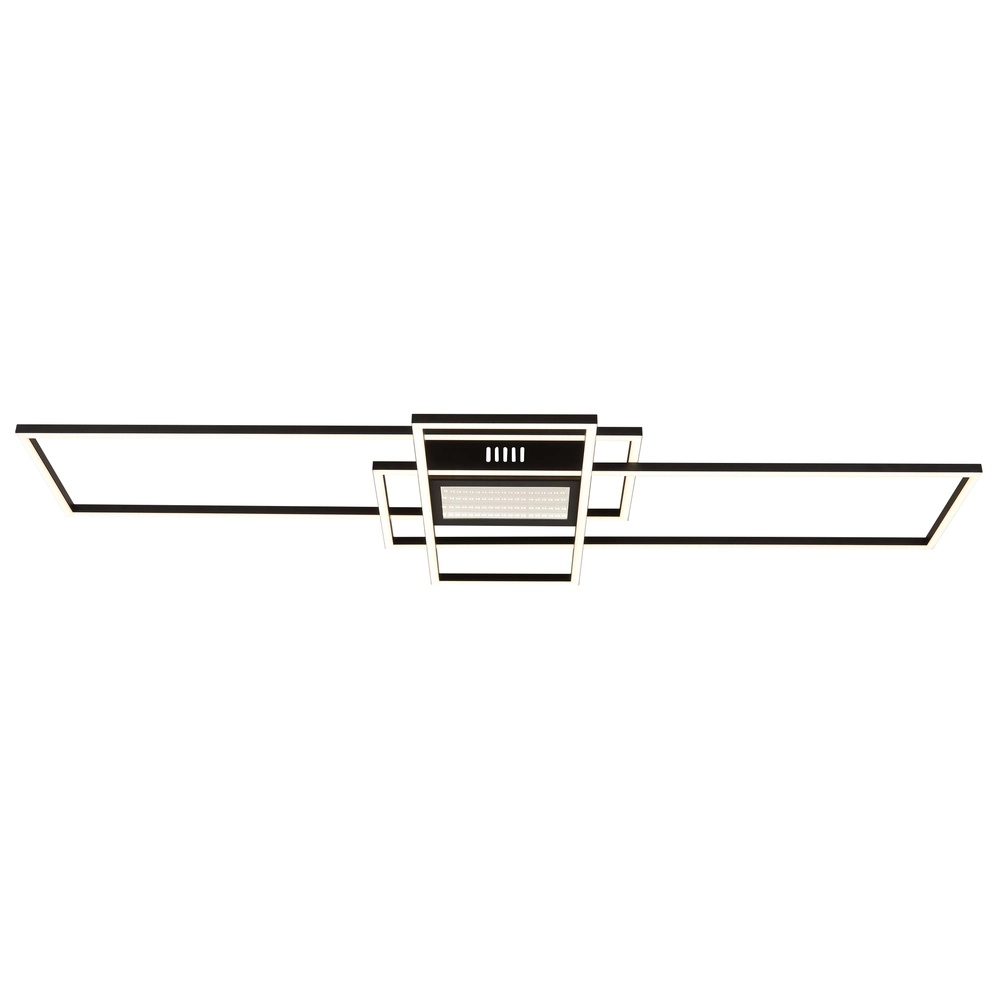 Lampe de plafond moderne Saunders Rectangle noir110cm Globo 9007371481354