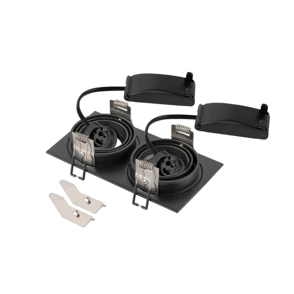 Spot encastré noir New Tria 155 rectangulaire SLV 4024163297097