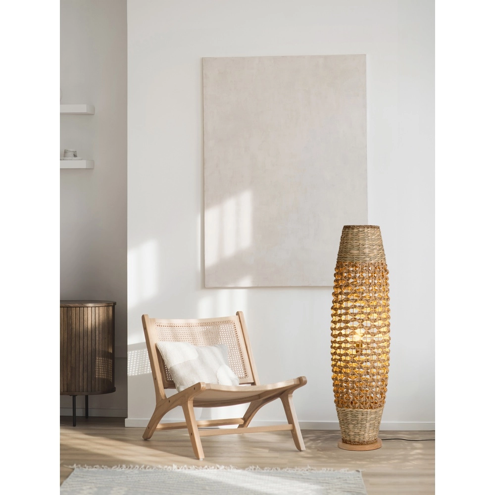 Lampadaire Anada marron Ø 33cm Lyora 5212017477484