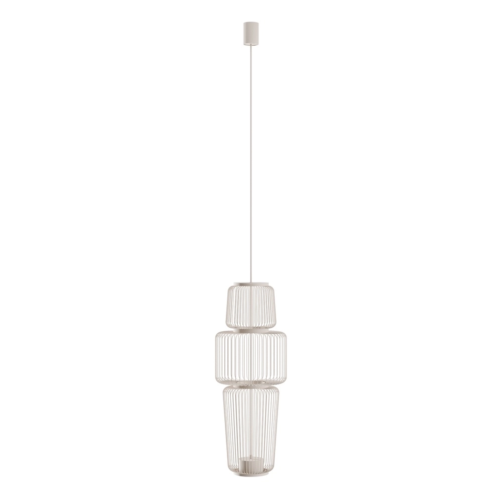Lampe cage Nome brun sable Ø 25,5 cm