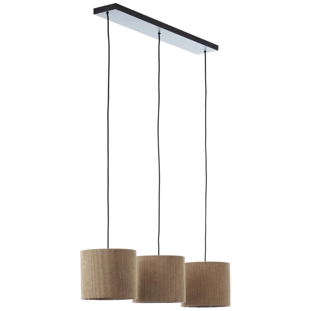 Lampe suspendue 3 lumières Tony crème Ø 35cm Brilliant 4004353446313