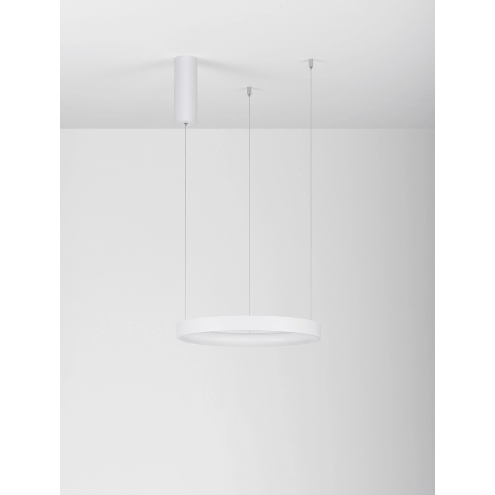 Suspension ronde Perrine blanc Ø 40cm Lyora 5212017438386