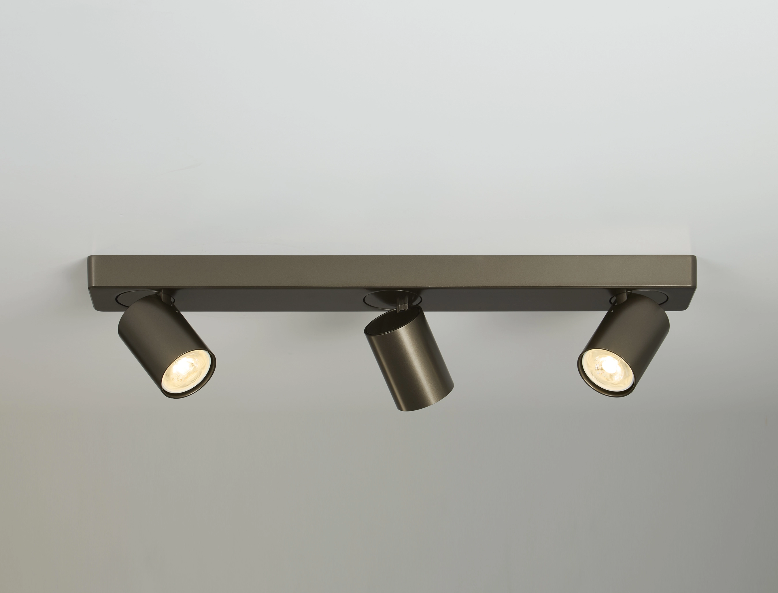 Lampe de plafond Moon 3 bronze rectangulaire