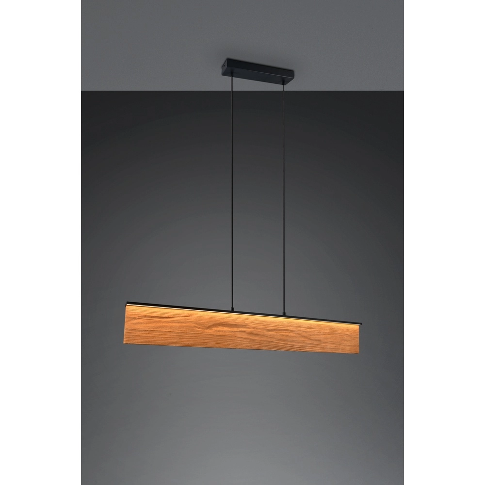 Suspension design Kalea noir avec bois Trio 4017807661422