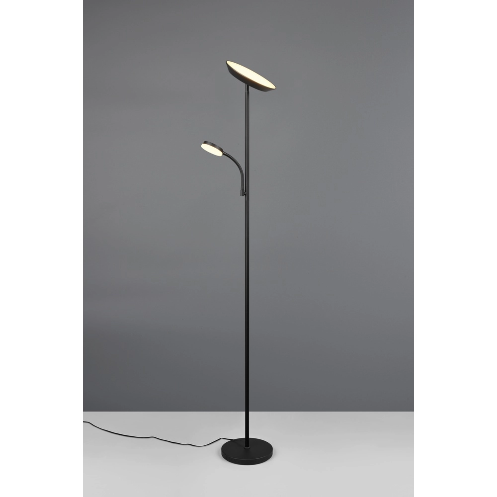 Lampadaire Specter noir avec lampe de lecture Trio 4017807612288