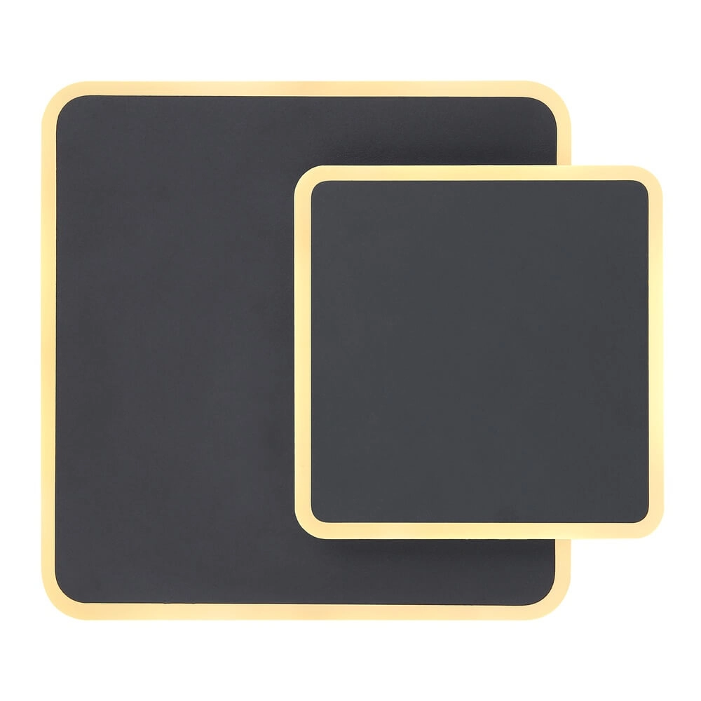 Applique murale carrée Many noir Globo 9007371425617