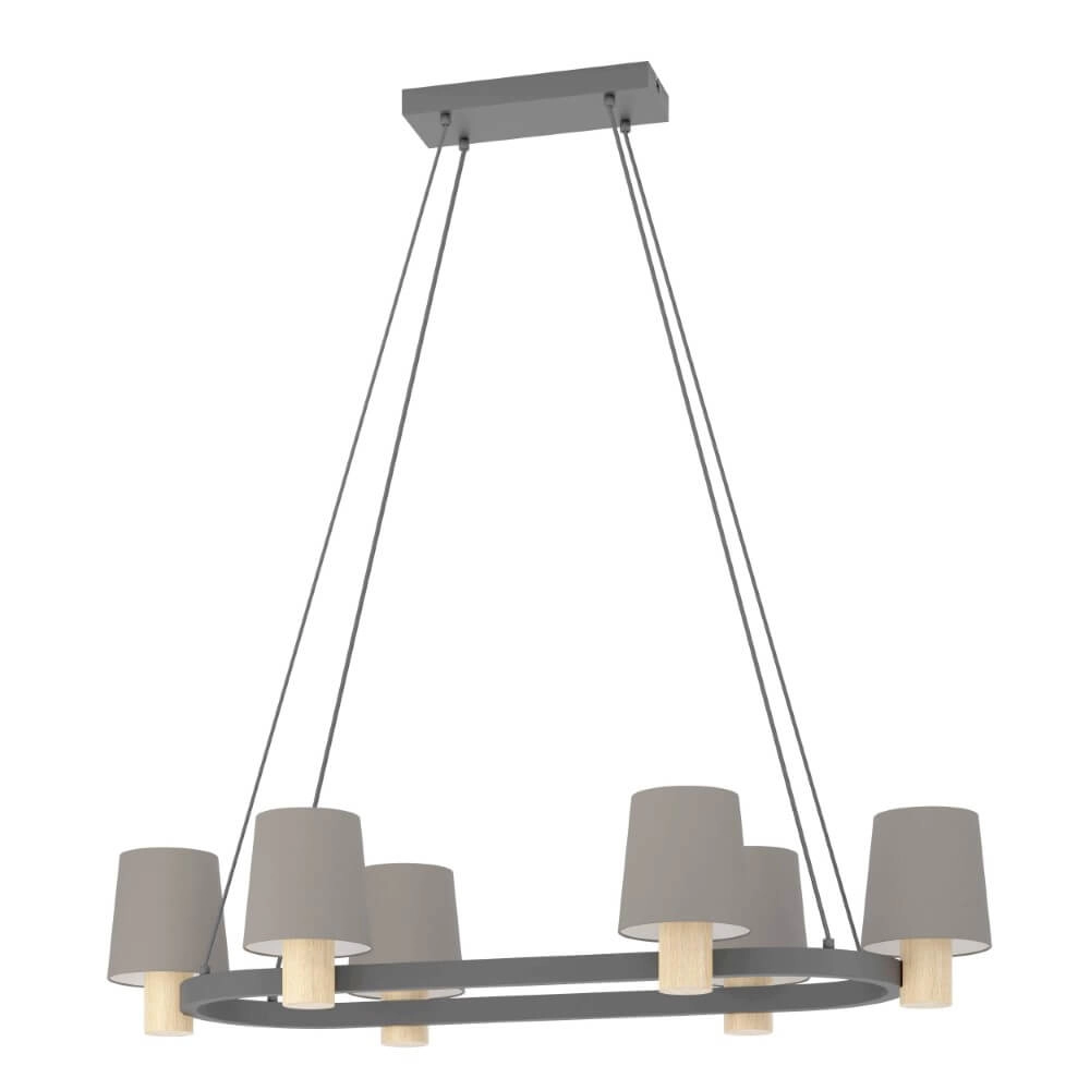 Lampe suspendue Edale 108x51 cm - avec des nuances marron Lampe suspendue Edale 108x51 cm - avec des nuances marron