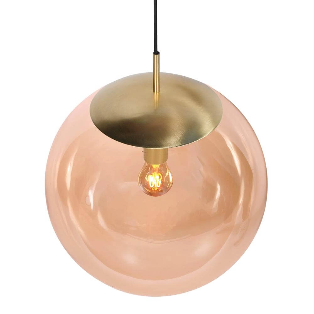 Suspension Bollique Sphère d’or avec verre ambré Steinhauer 8712746177541