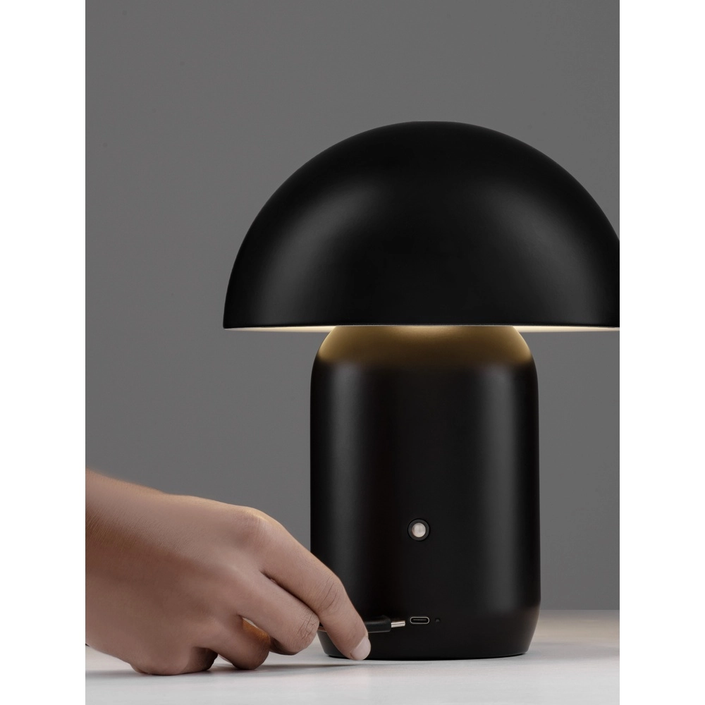 Lampe de table design Pois Noir rechargeable Lyora 5212017472083