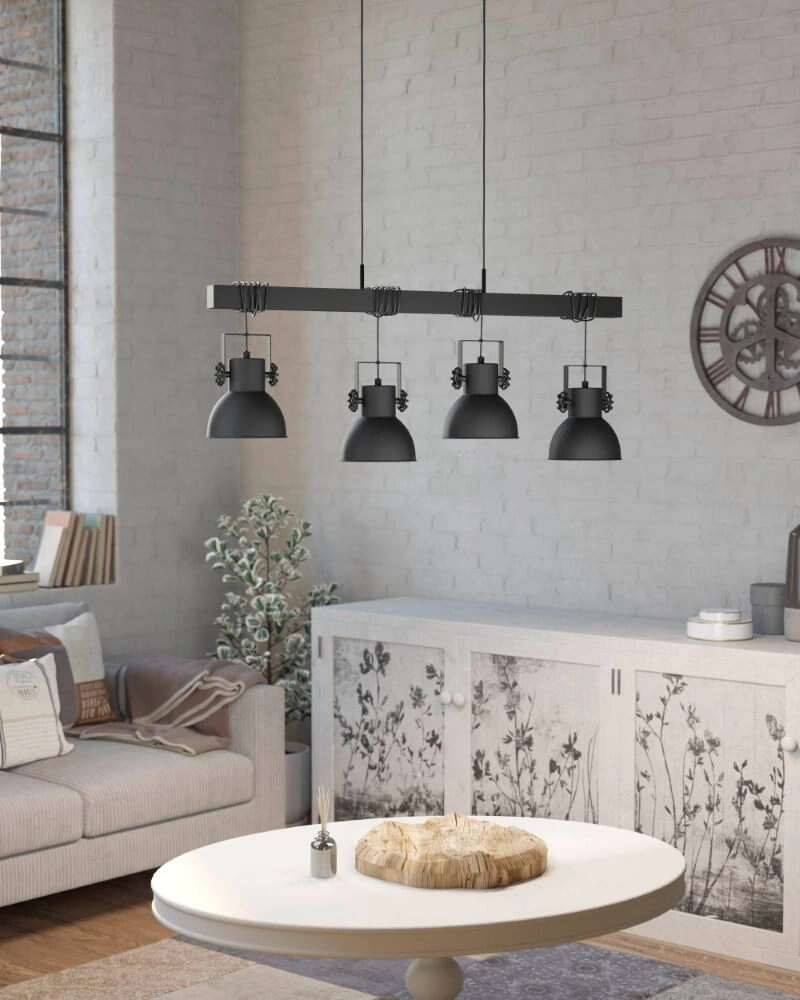 Lampe suspendue à manger rurale Shirebrook Eglo 9002759437268