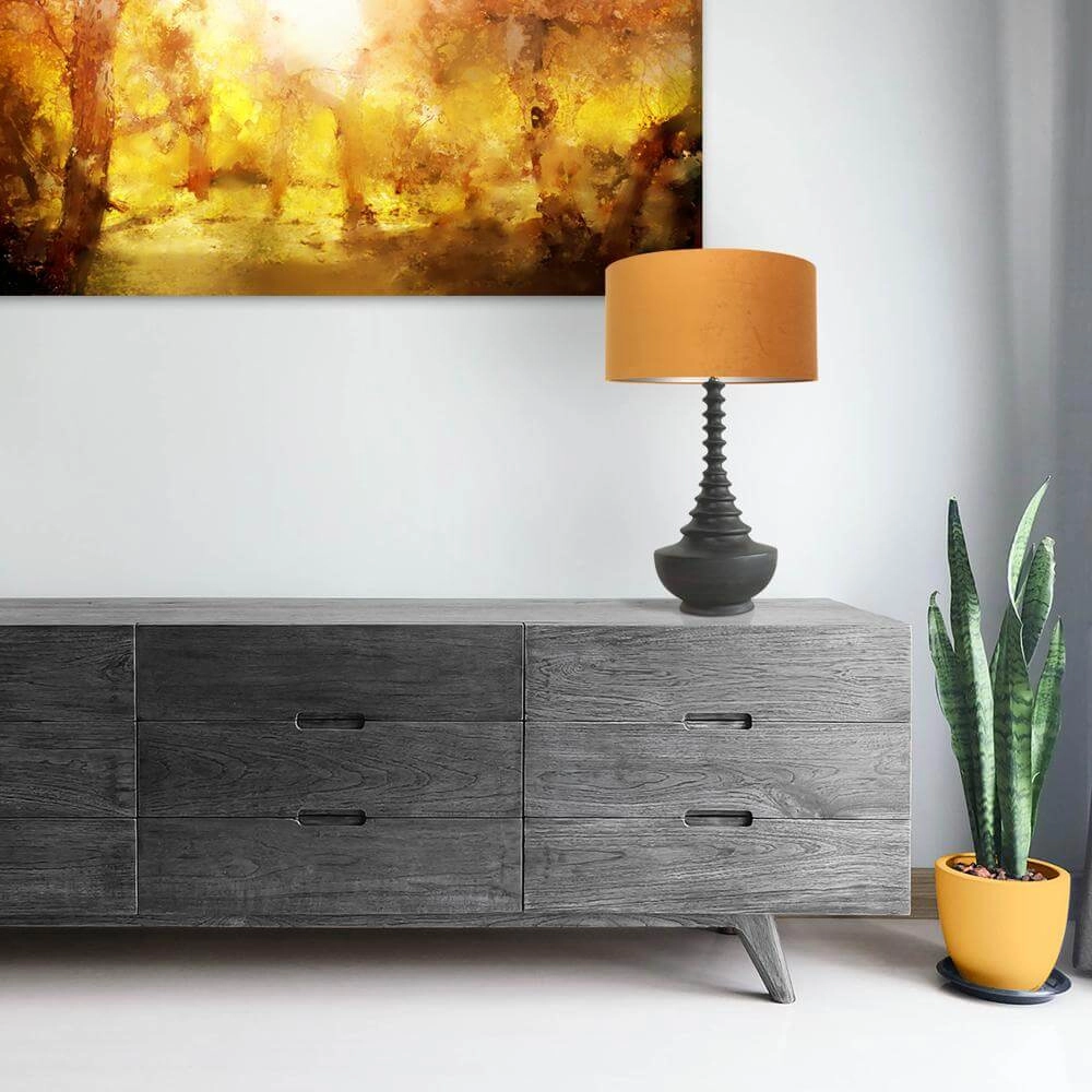 Lampe de table unique Bois avec capuche doré Steinhauer 8712746172584