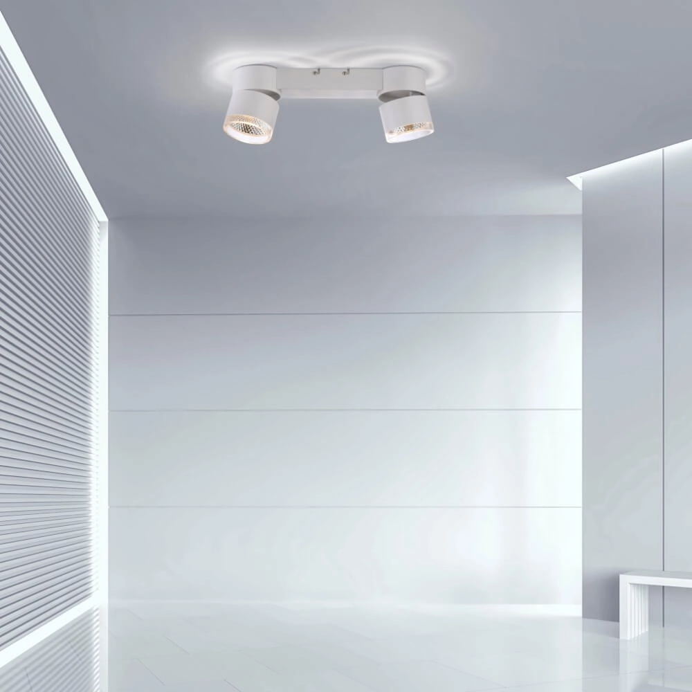 Plafonnier blanc Pure Nola 2 lumières Paul Neuhaus 4012248374542