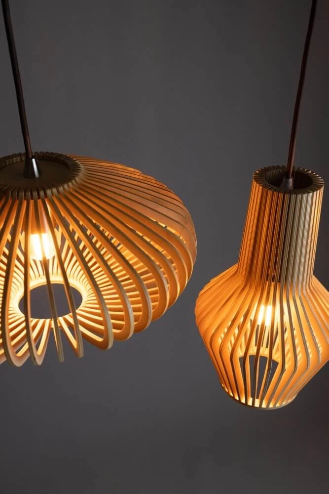 Lampe suspendue en bois Tess Ø 20 cm ETH 8720195305354