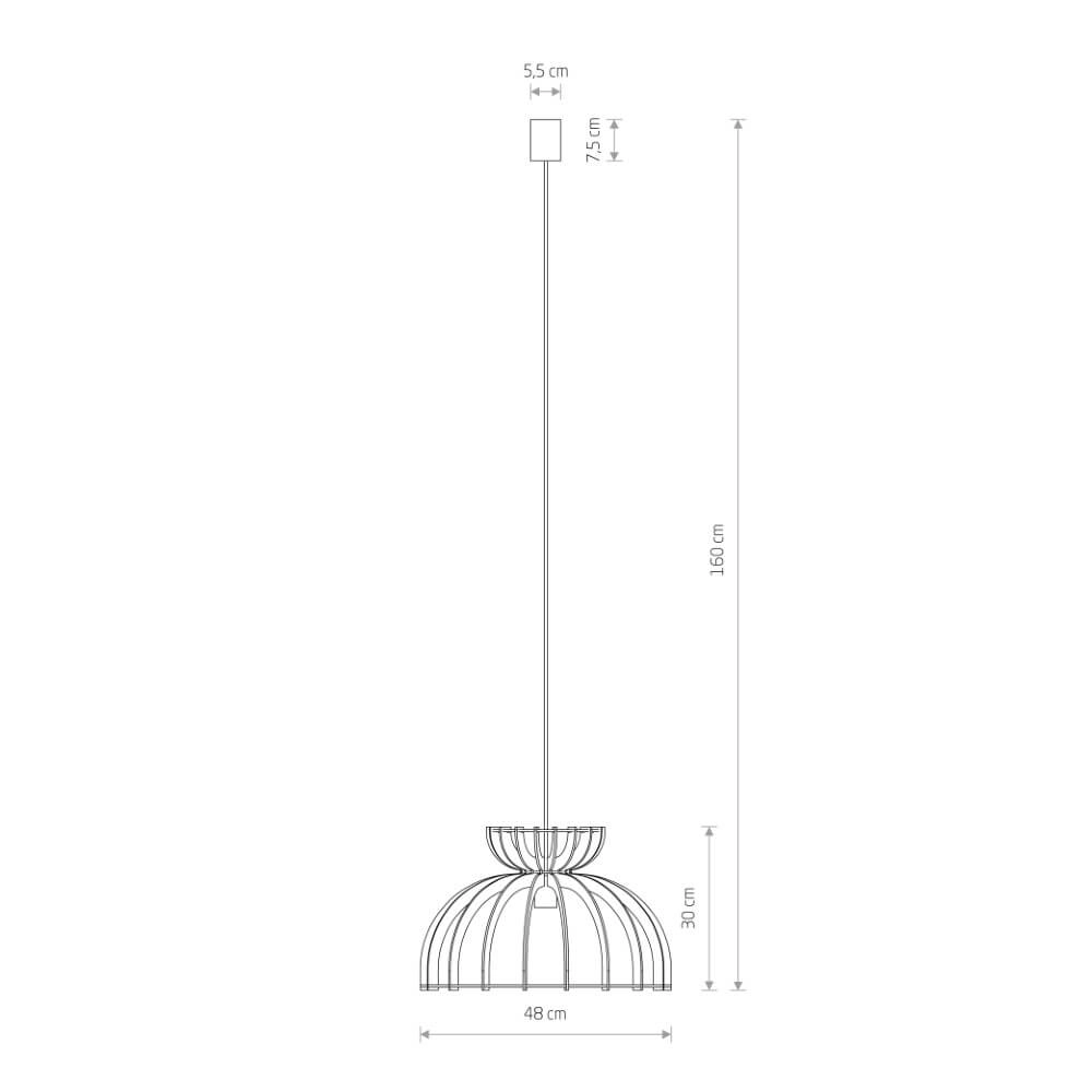 Lampe suspendue en bois Kymi Ø 48cm - bois marron Lyora 5903139105729