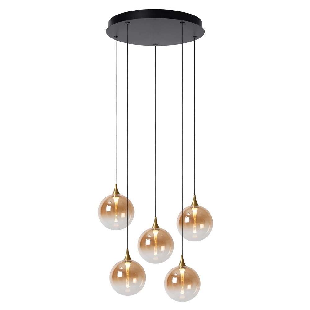 Suspension LED de conception Gisela décoloration - 5x Ø 16cm