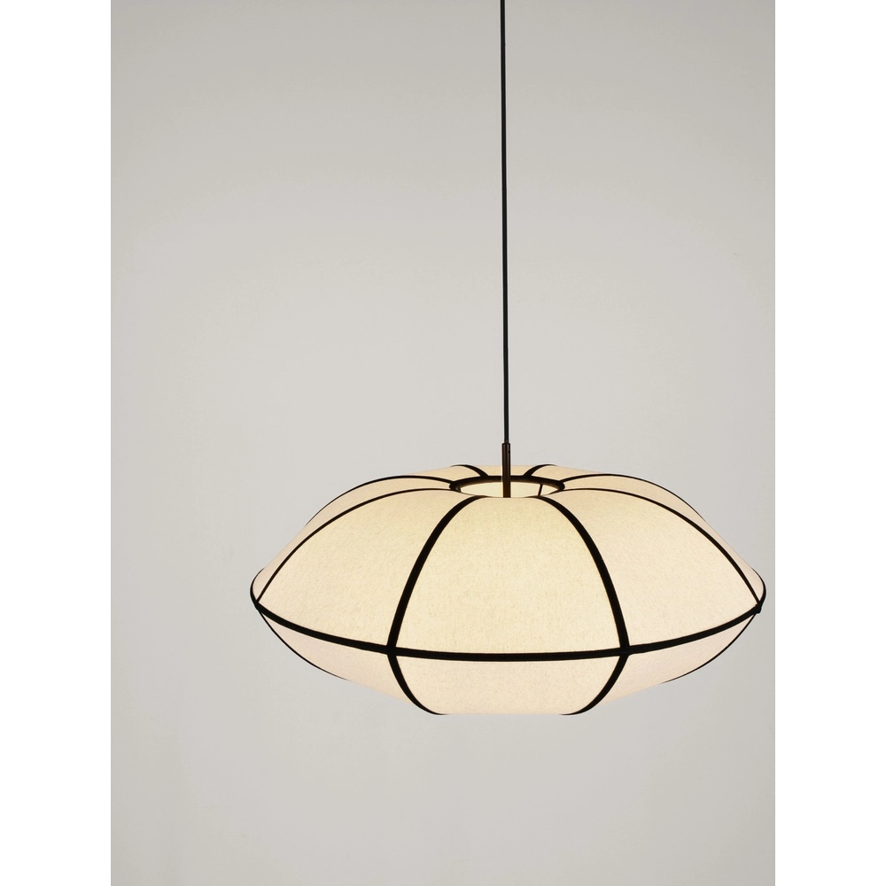 Lampe suspendue Brera noir avec blanc Ø 70cm Lyora 5212017493576