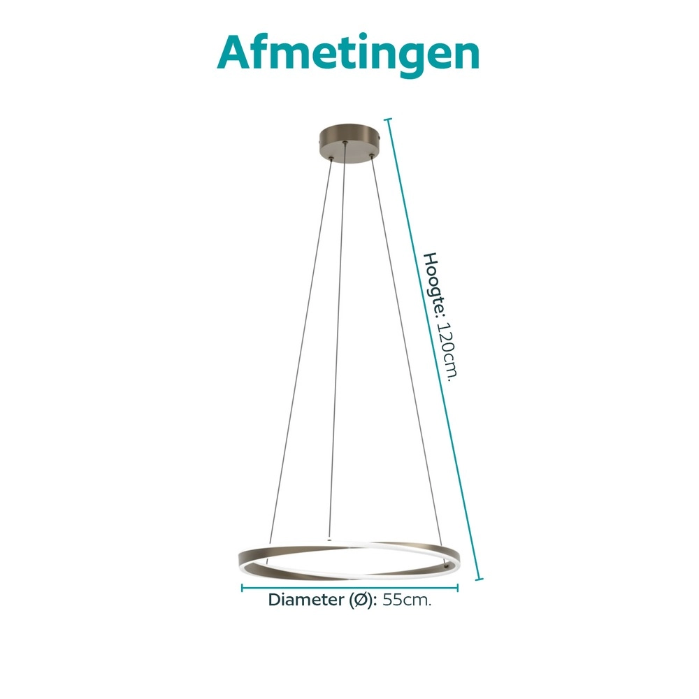 Lampe pendante de conception Camerota bronze foncé Ø 55cm Eglo 9008606391233