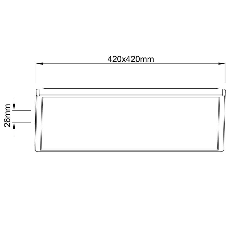 Plafonnier Milton 42x42cm noir Brilliant 4004353413650