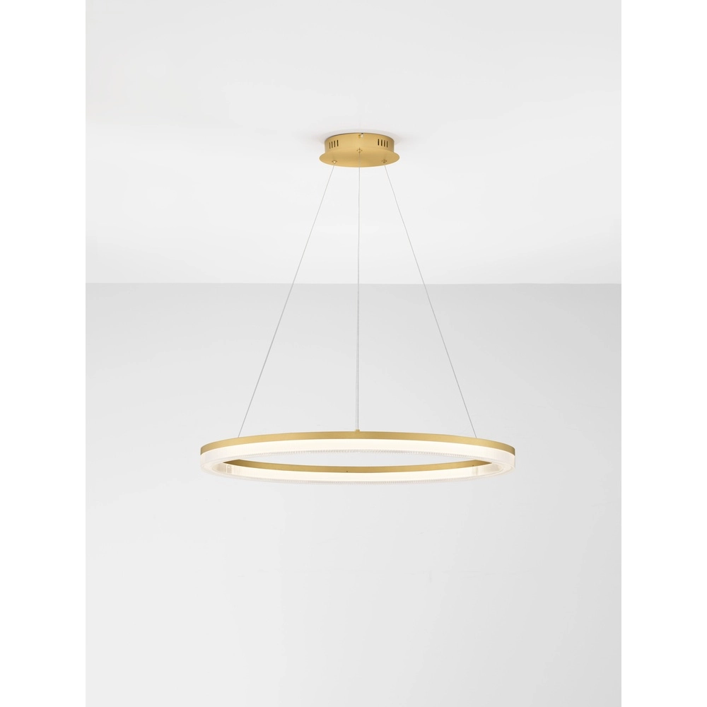 Suspension dorée Luana 1 lumière Suspension dorée Luana 1 lumière