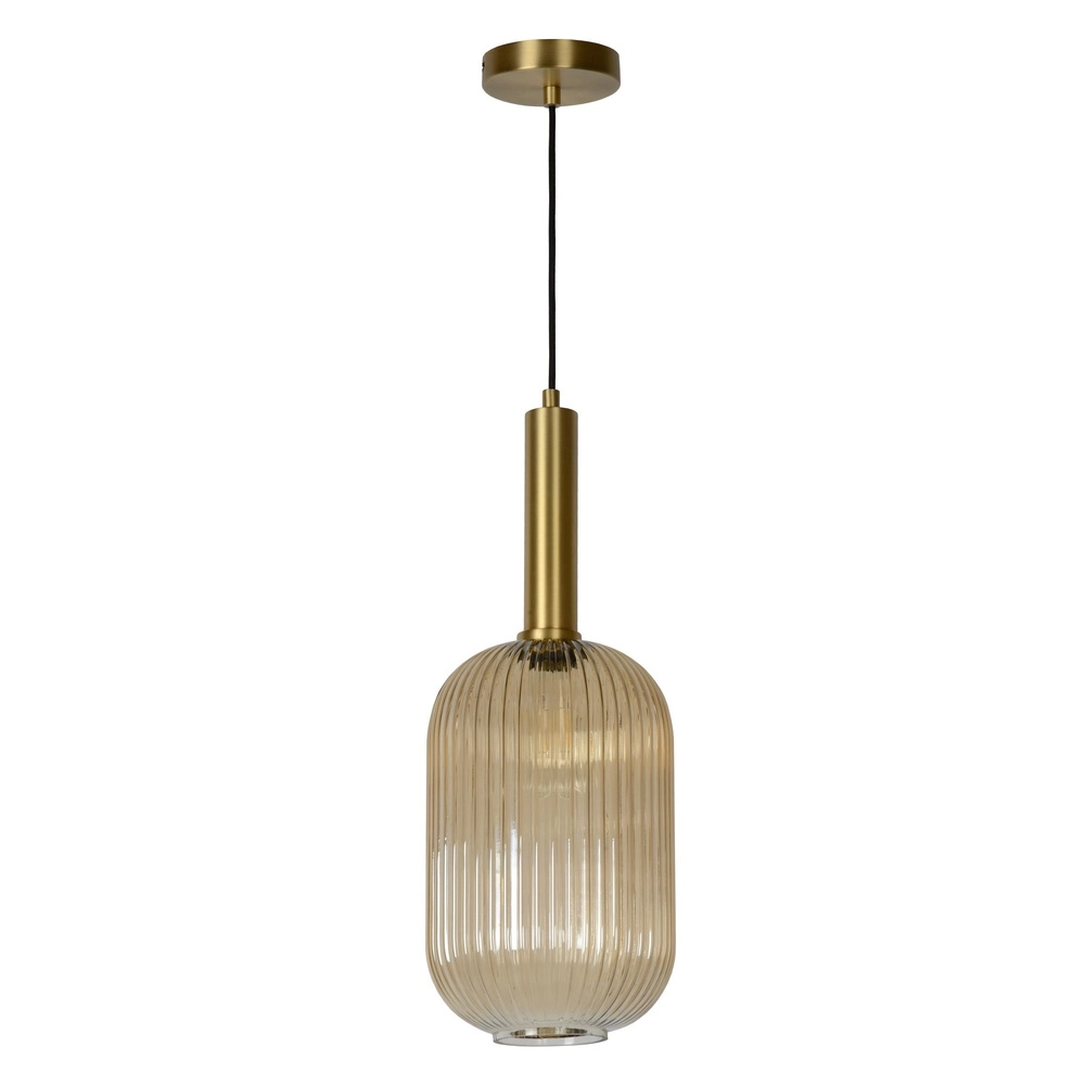 Lampe suspendue Maloto Ø 20 cm d’ambre
