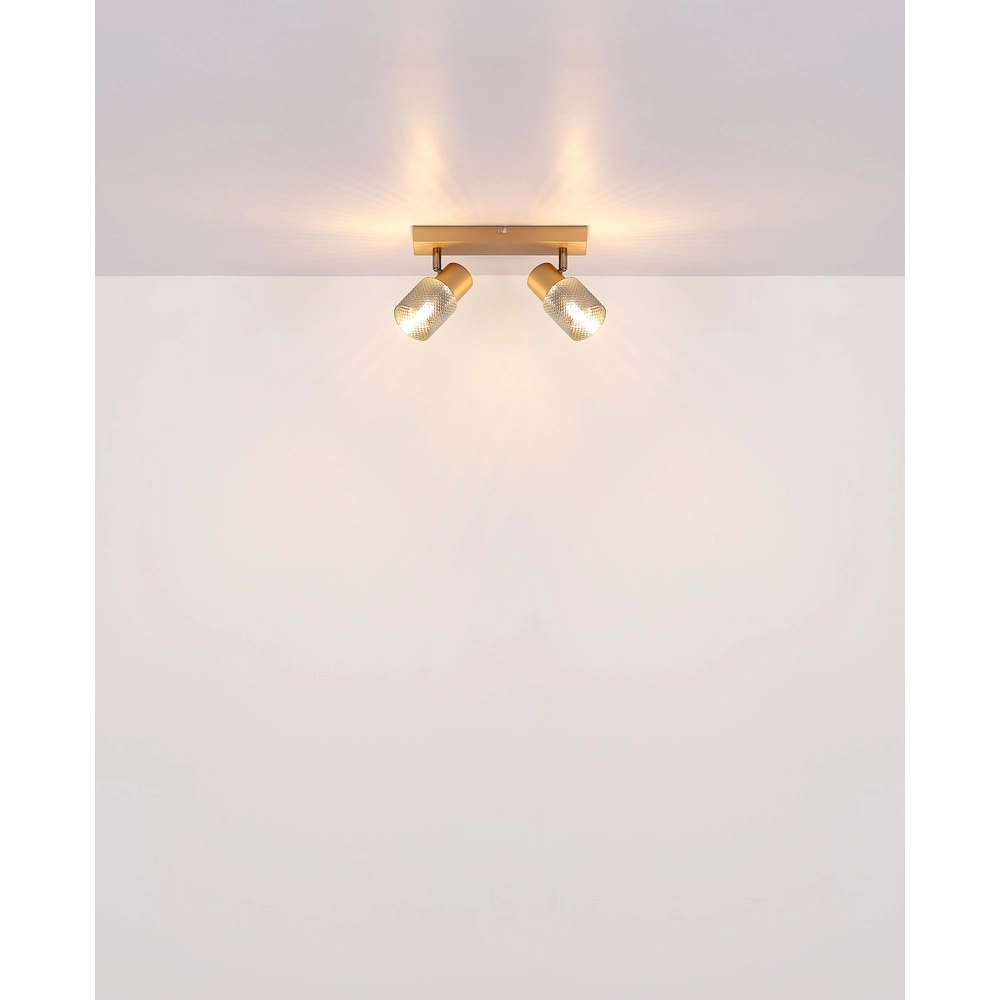Lampe de plafond Satella 2-café marron clair Globo 9007371474561