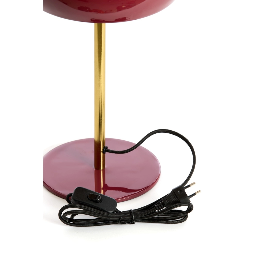 Lampe de table Surin Ø 23cm - bordeaux brillant avec or Light & Living 8717807743444