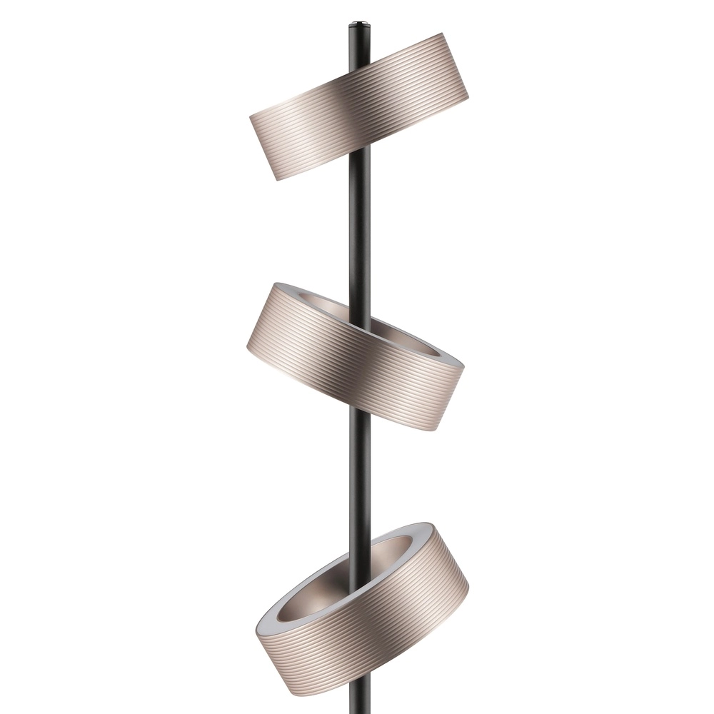 Lampadaire de conception Axion Noir avec brun Brilliant 4004353477171